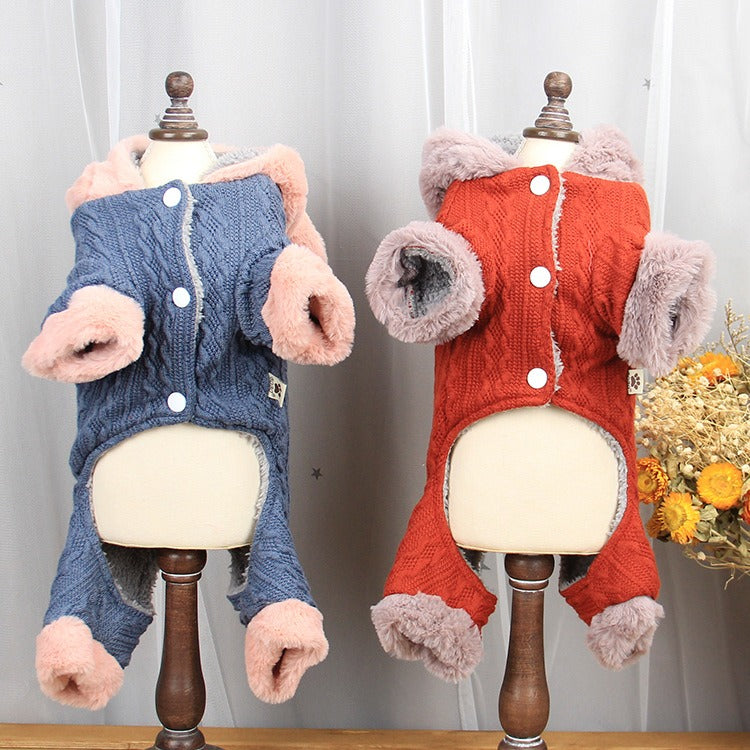 Dog Winter Clothes: Full-Body Rabbit-Ear Cozy Warmth