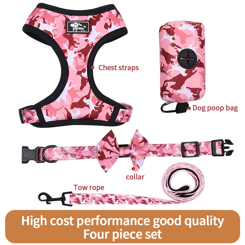 Dog Harness and Leash Set for Safer Reflective Walks