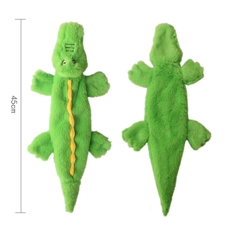 Plush Crocodile Dog Toy for Indoor Boredom Relief