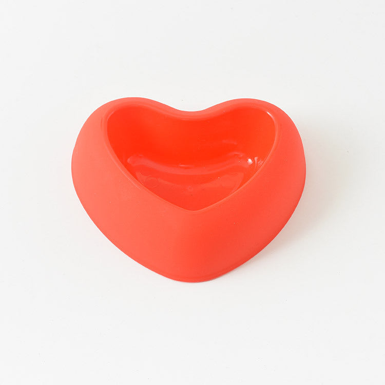 Heart Shaped Pet Bowl for Colorful Everyday Dog Cat Feeding