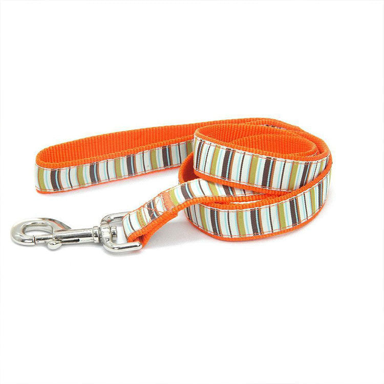 Striped Dog Harness and Leash Set for Controlled Walks