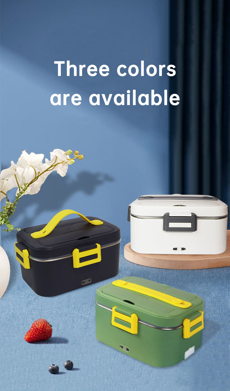 Electric Heated Lunch Box with 12V Car Plug, 1.8L