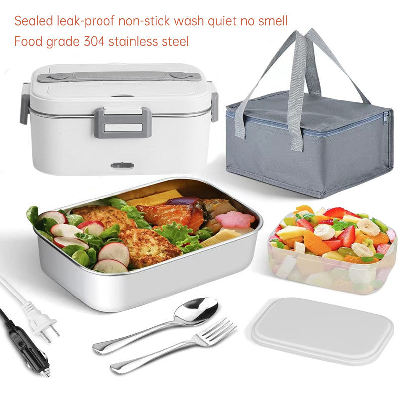 Electric Heated Lunch Box with 12V Car Plug, 1.8L