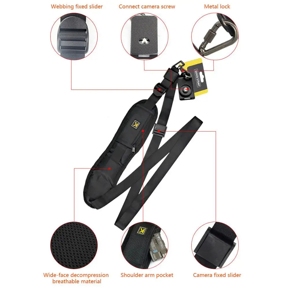 Quick-Release DSLR Shoulder Strap for Canon, Nikon, Sony