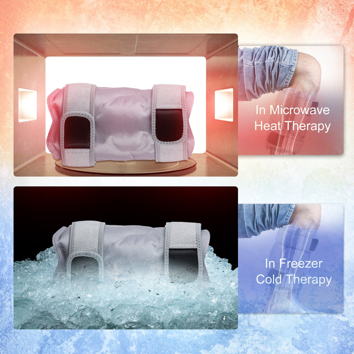 Hot and Cold Knee Wrap Gel Pack for Joint Pain Relief