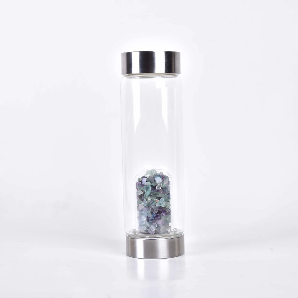 Rose Quartz Glass Water Bottle for Mindful Hydration