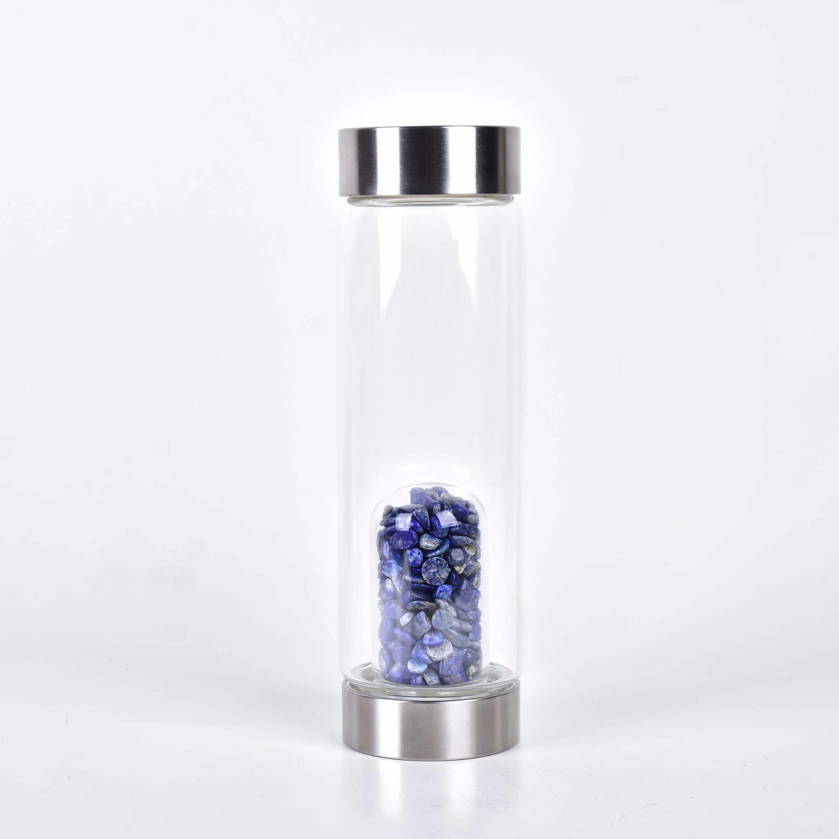 Rose Quartz Glass Water Bottle for Mindful Hydration