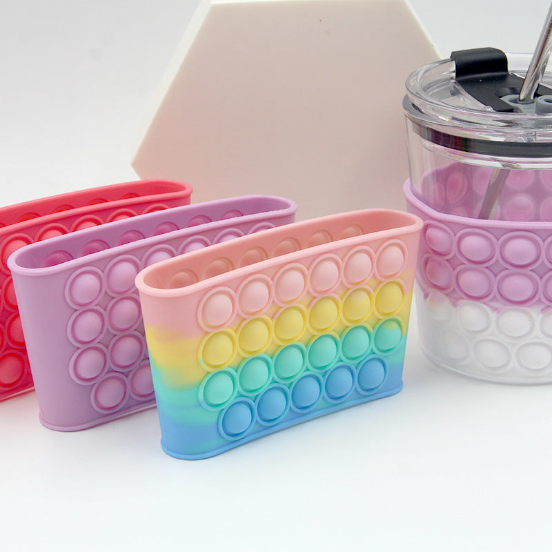 Silicone Bubble Cup Sleeve for Grip & Heat Comfort