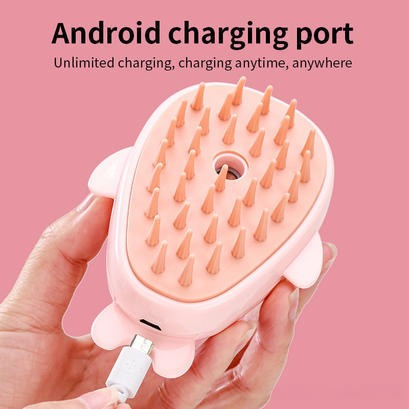 Rechargeable Spray Pet Brush for Easy Cat Grooming