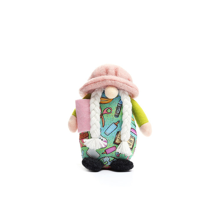 School Gnome Decorations, Faceless Plush Desk Decor Pair