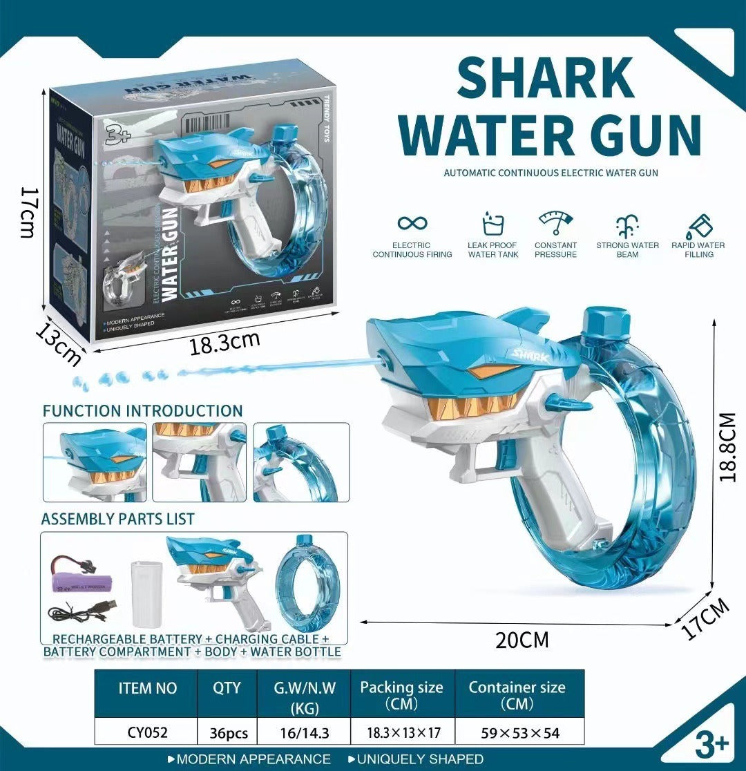 Electric Water Gun Toy Shark Continuous Water Blaster