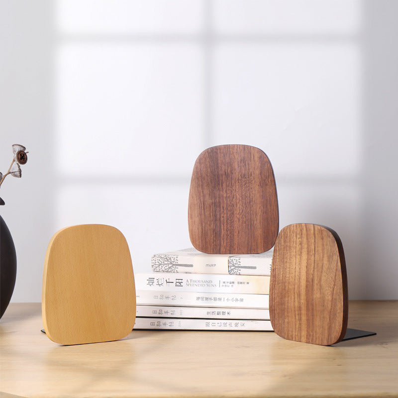 Solid Wood Bookends for Neat, Stylish Bookshelf Storage
