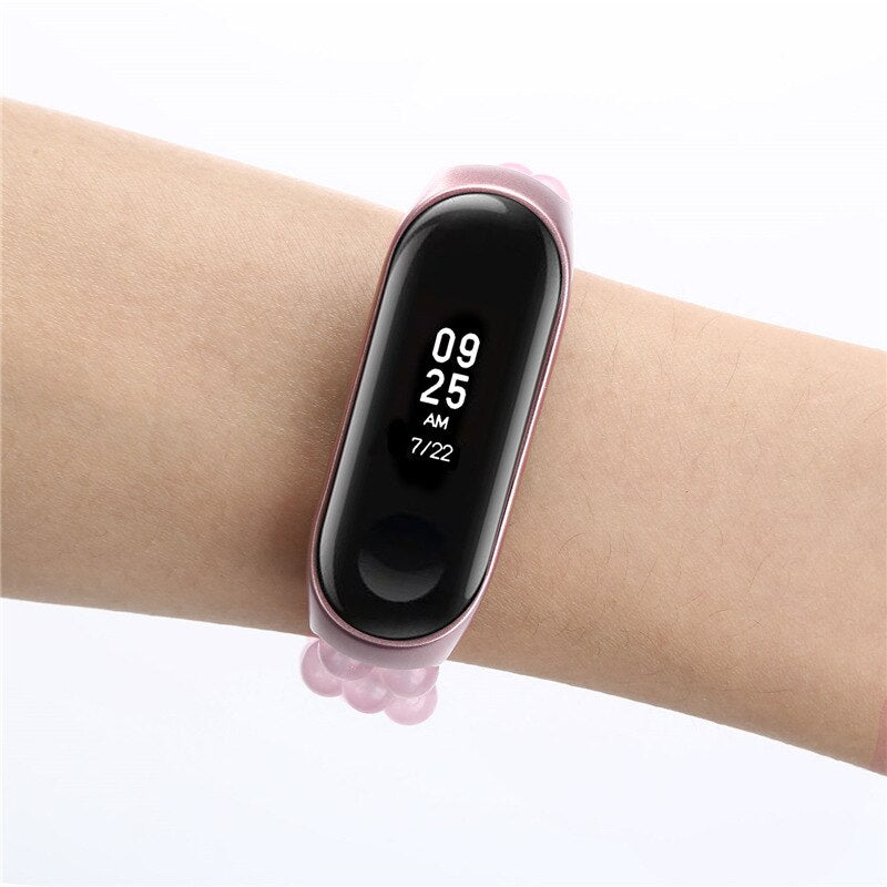 Beaded Stretch Strap for Mi Band 3 and 4 Fashion Look