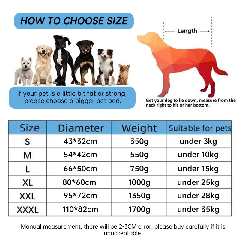 Fleece Pet Bed with Waterproof Bottom for Cozy Rest