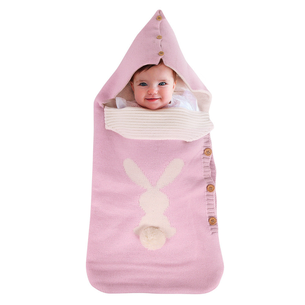 Knitted Baby Sleeping Bag for Warm Stroller Walks