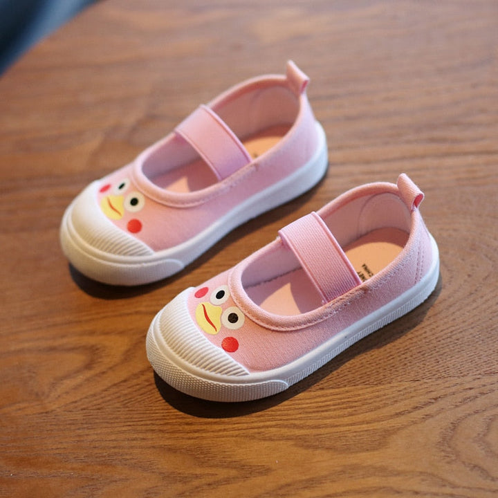 Kids Canvas Shoes With Easy Straps & Everyday Sole Grip