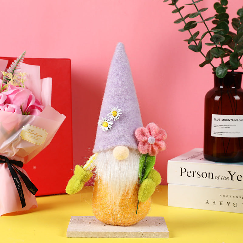 Spring Flower Gnome Dolls for Whimsical Home Decor