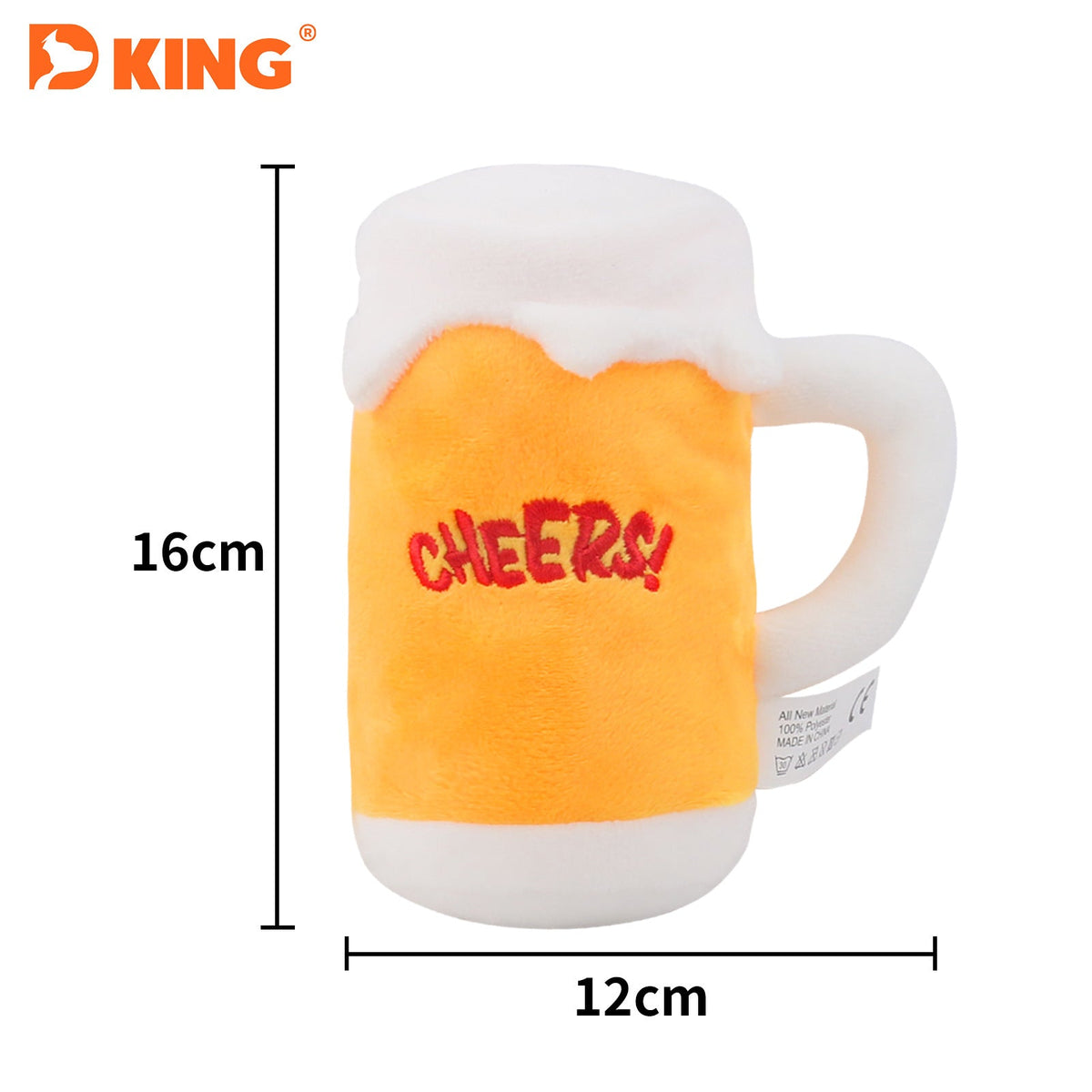 Squeaky Beer Bottle Dog Toy Set - Funny Plush 2-Pack