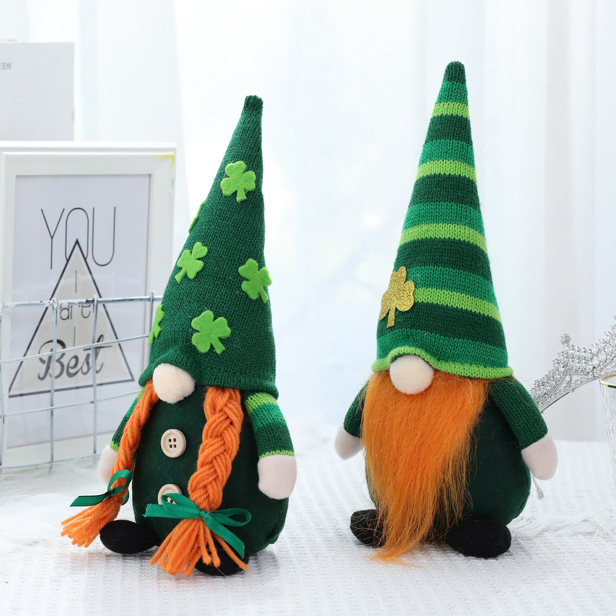St. Patrick's Day Gnome Set for Festive Tabletop Decor
