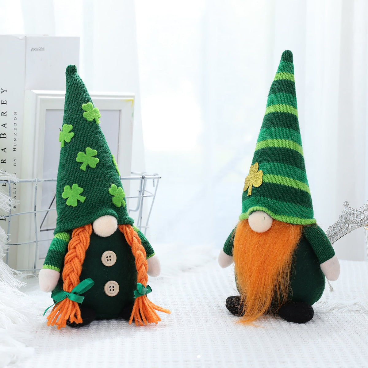St. Patrick's Day Gnome Set for Festive Tabletop Decor
