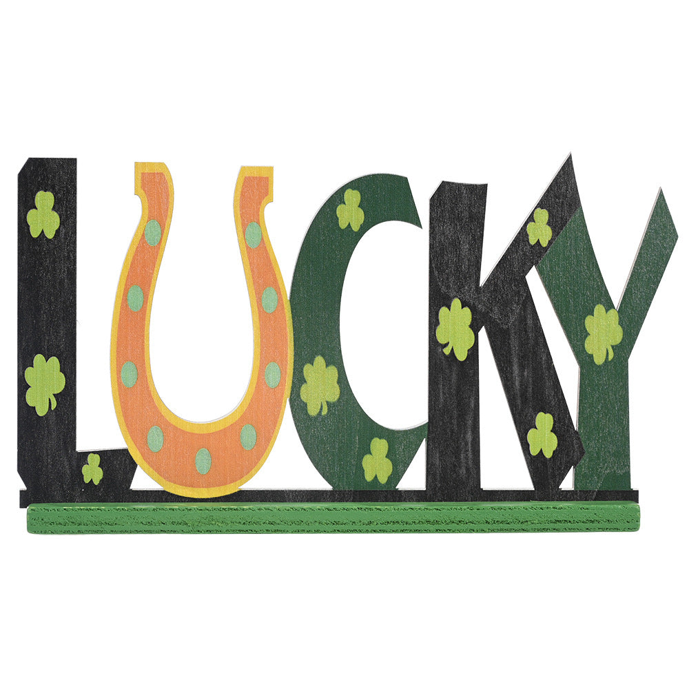 St. Patrick’s Day Wooden Ornament Tabletop Decoration