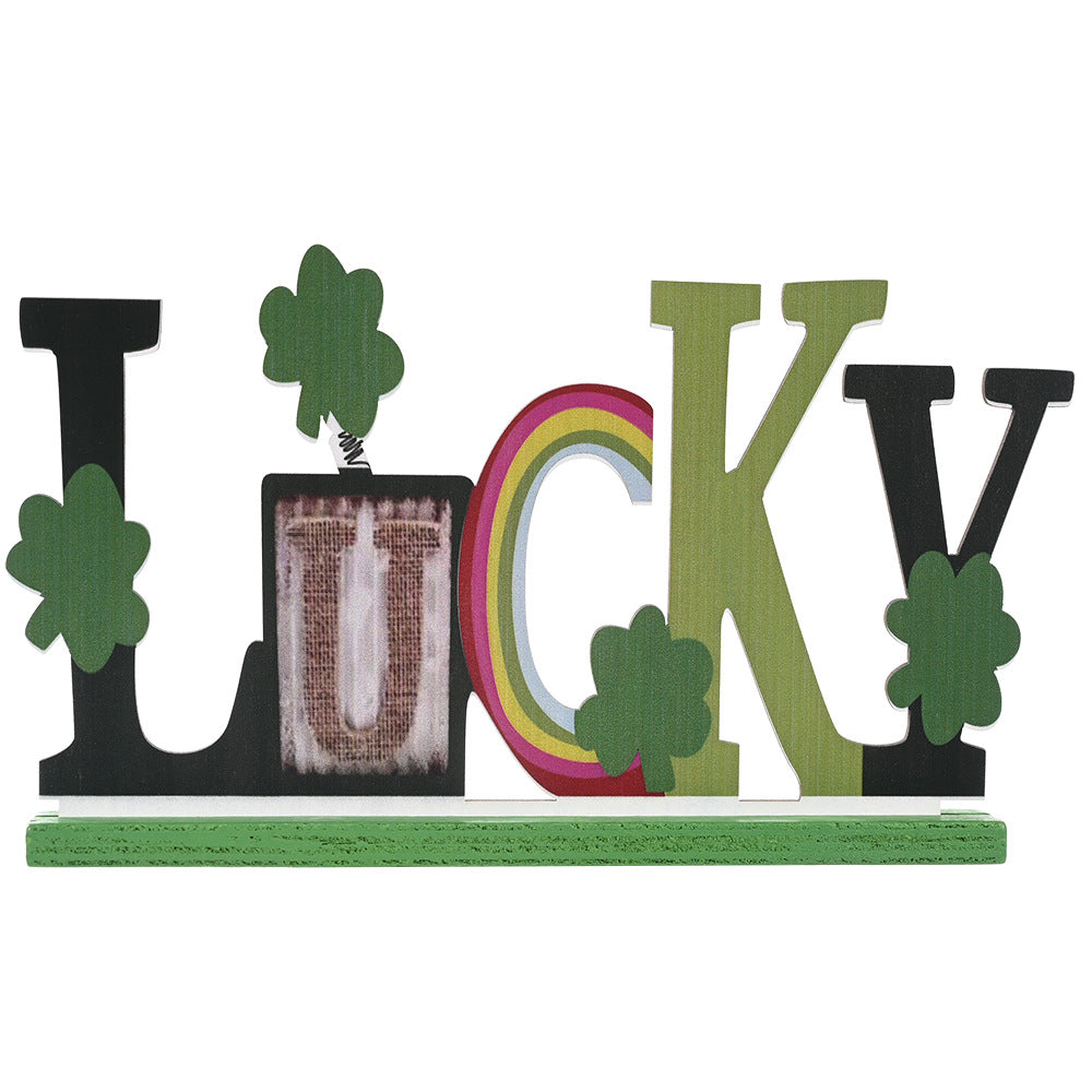 St. Patrick’s Day Wooden Ornament Tabletop Decoration