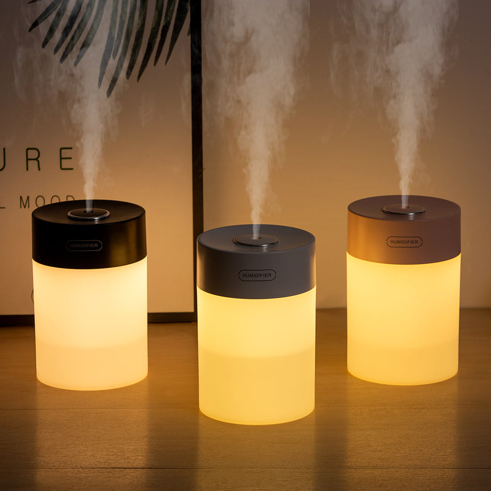 Mini USB Desktop Humidifier with Warm Glow Night Light