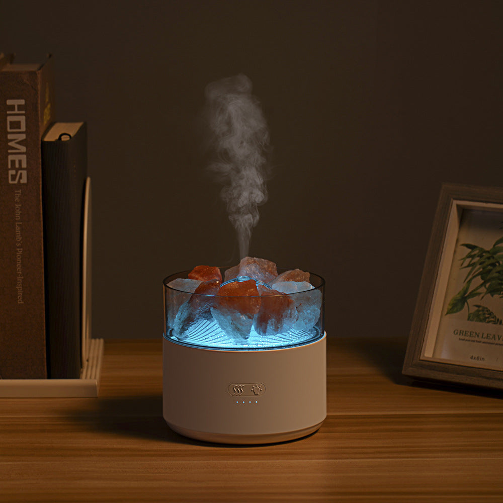 Salt Lamp Humidifier with Ambient Light for Bedroom