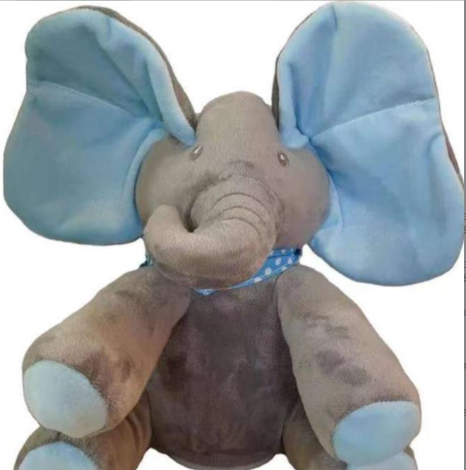 Peekaboo Elephant Plush Toy for Screen-Free Playtime
