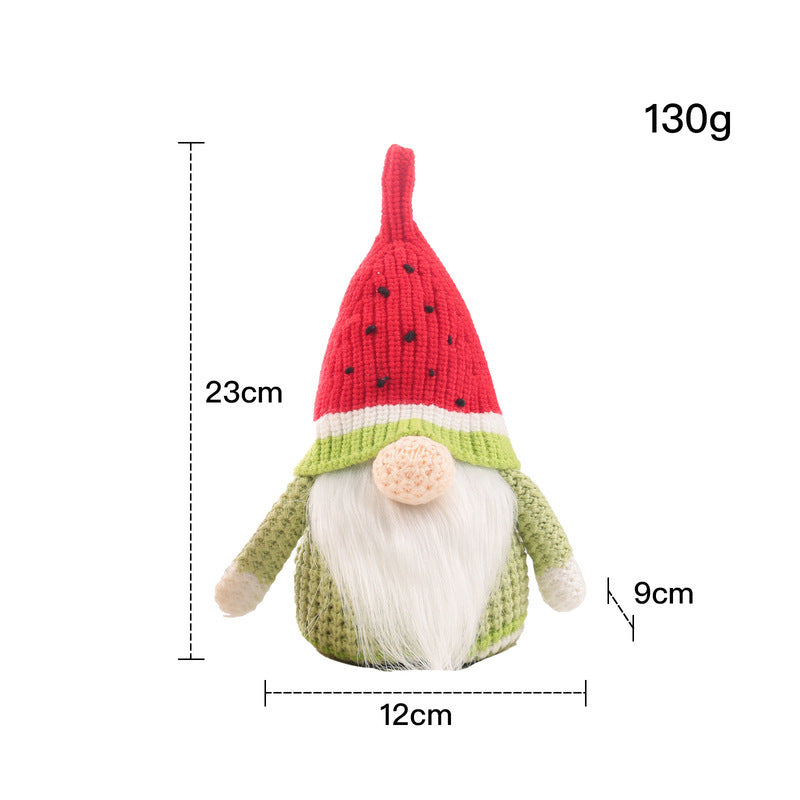 Knitted Fruit Gnome Decor Set for Cozy Seasonal Charm