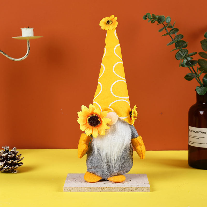 Sunflower Gnome Set for Cheerful Summer Home Decor