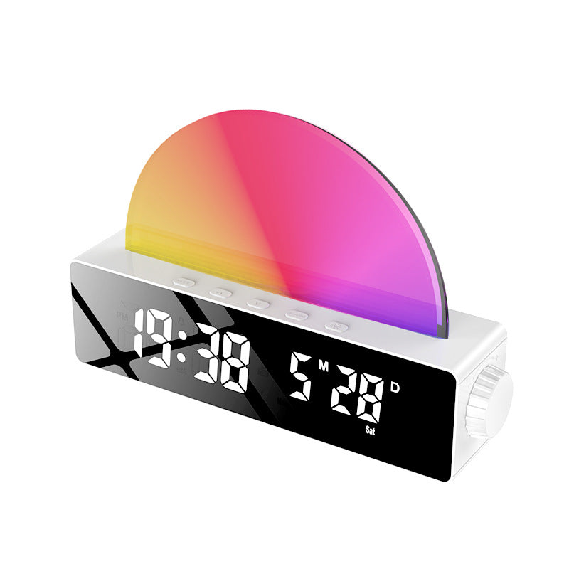 Sunset Alarm Clock with RGB Light & USB Charging