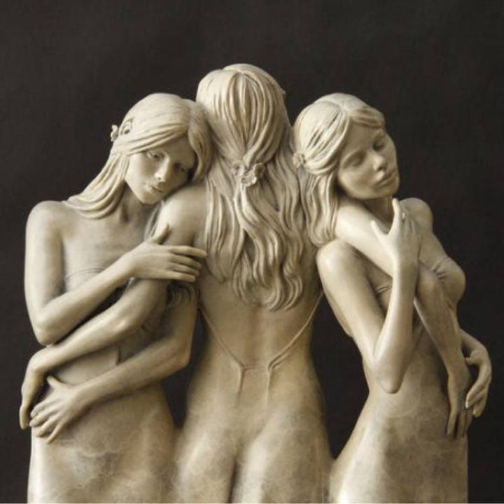 Three Goddess Sculpture Statue for Classical Home Decor