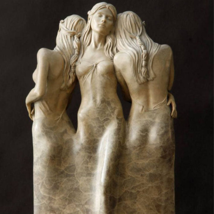 Three Goddess Sculpture Statue for Classical Home Decor