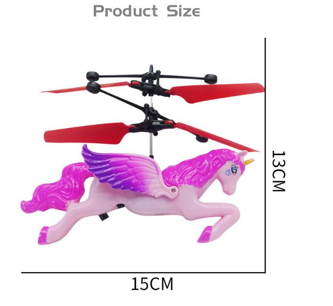 Hand-Controlled Flying Unicorn Toy for Indoor Play