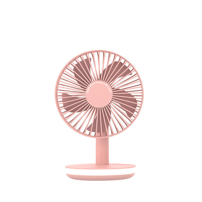 USB Desk Fan with Night Light and Rechargeable Battery