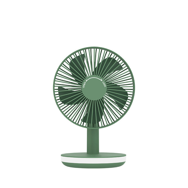 USB Desk Fan with Night Light and Rechargeable Battery