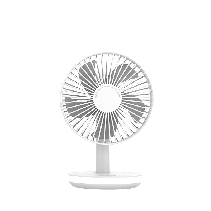 USB Desk Fan with Night Light and Rechargeable Battery