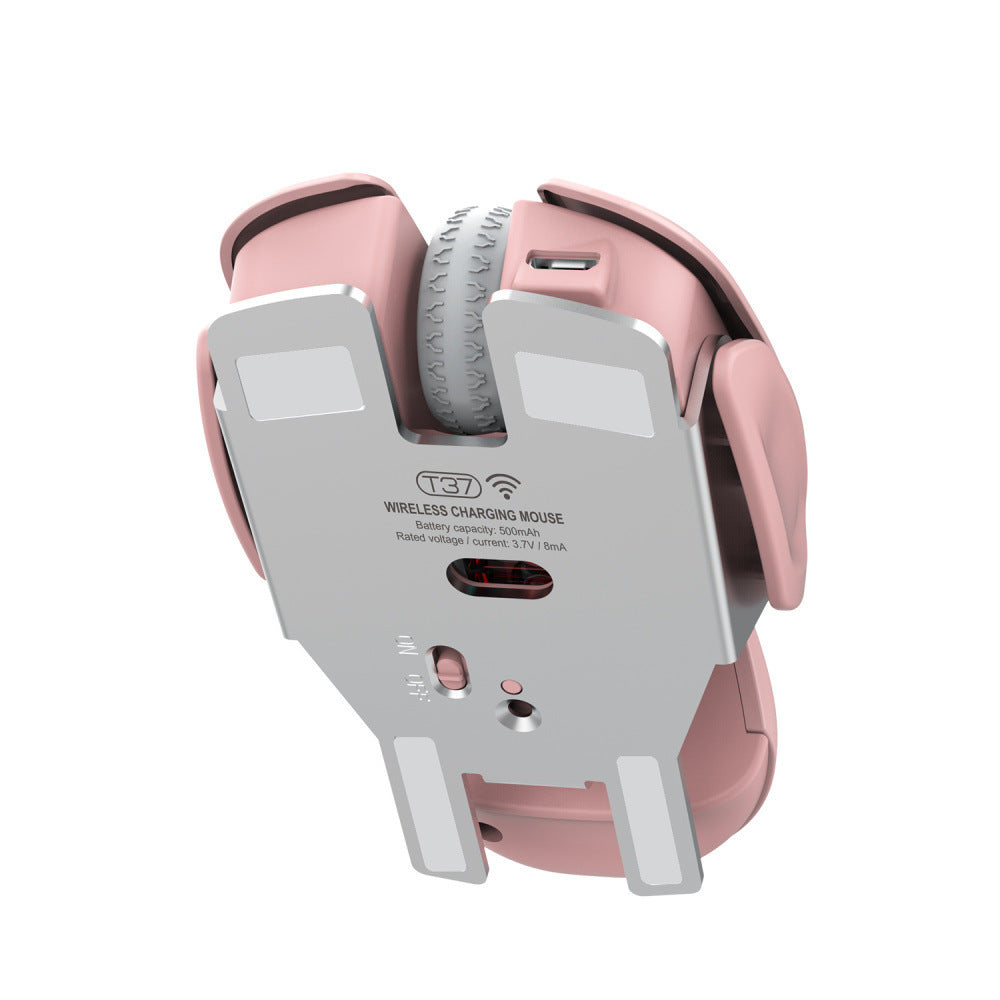 Rechargeable Pink Wireless Mouse 1600 DPI for Desks