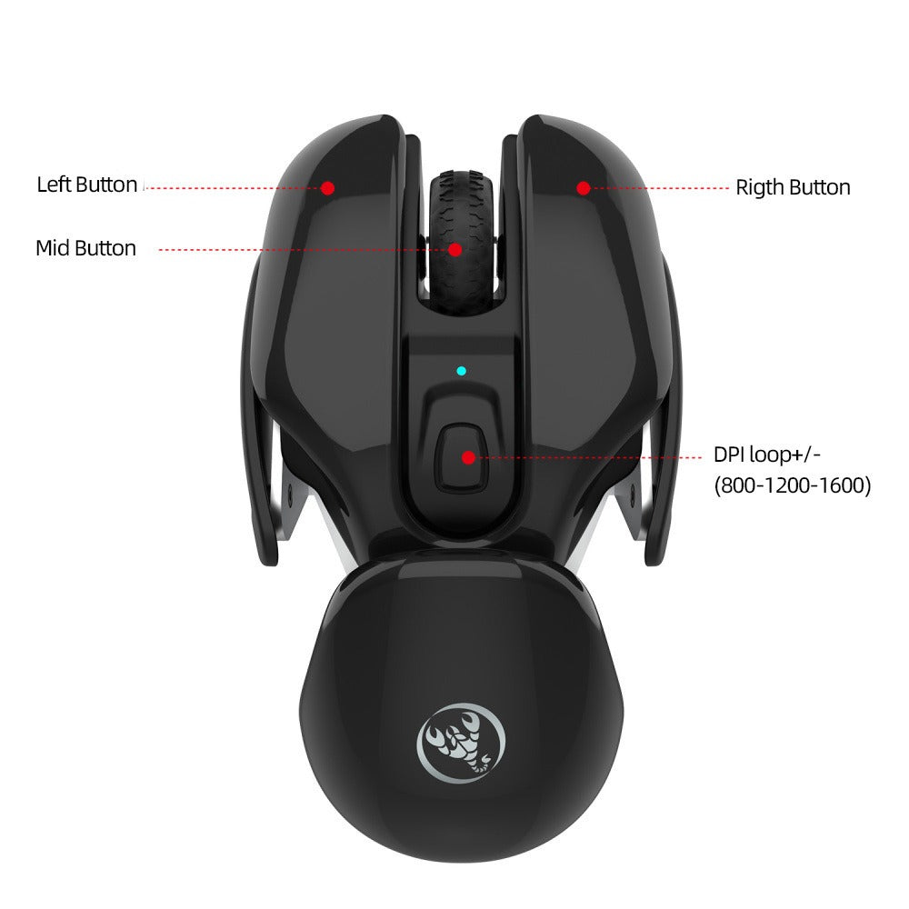 Rechargeable Pink Wireless Mouse 1600 DPI for Desks