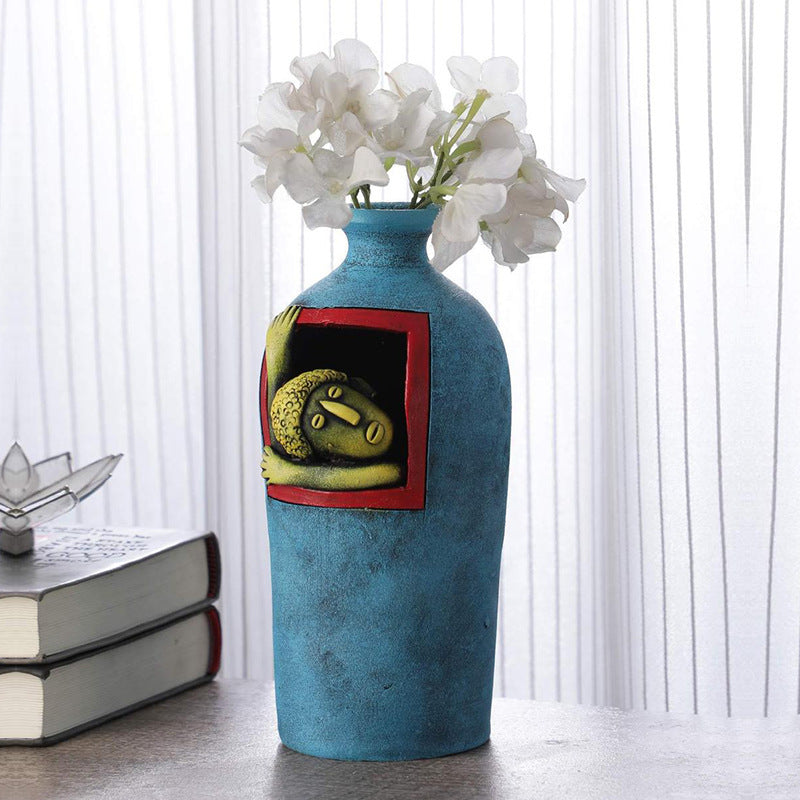 Sculptural Vase Pair for Artful European Home Decor