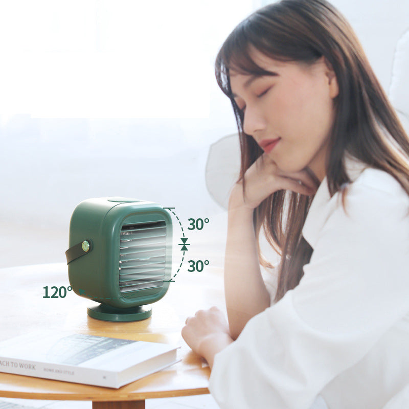 Water-Cooled Desk Fan with Mist, Portable Personal Cooler