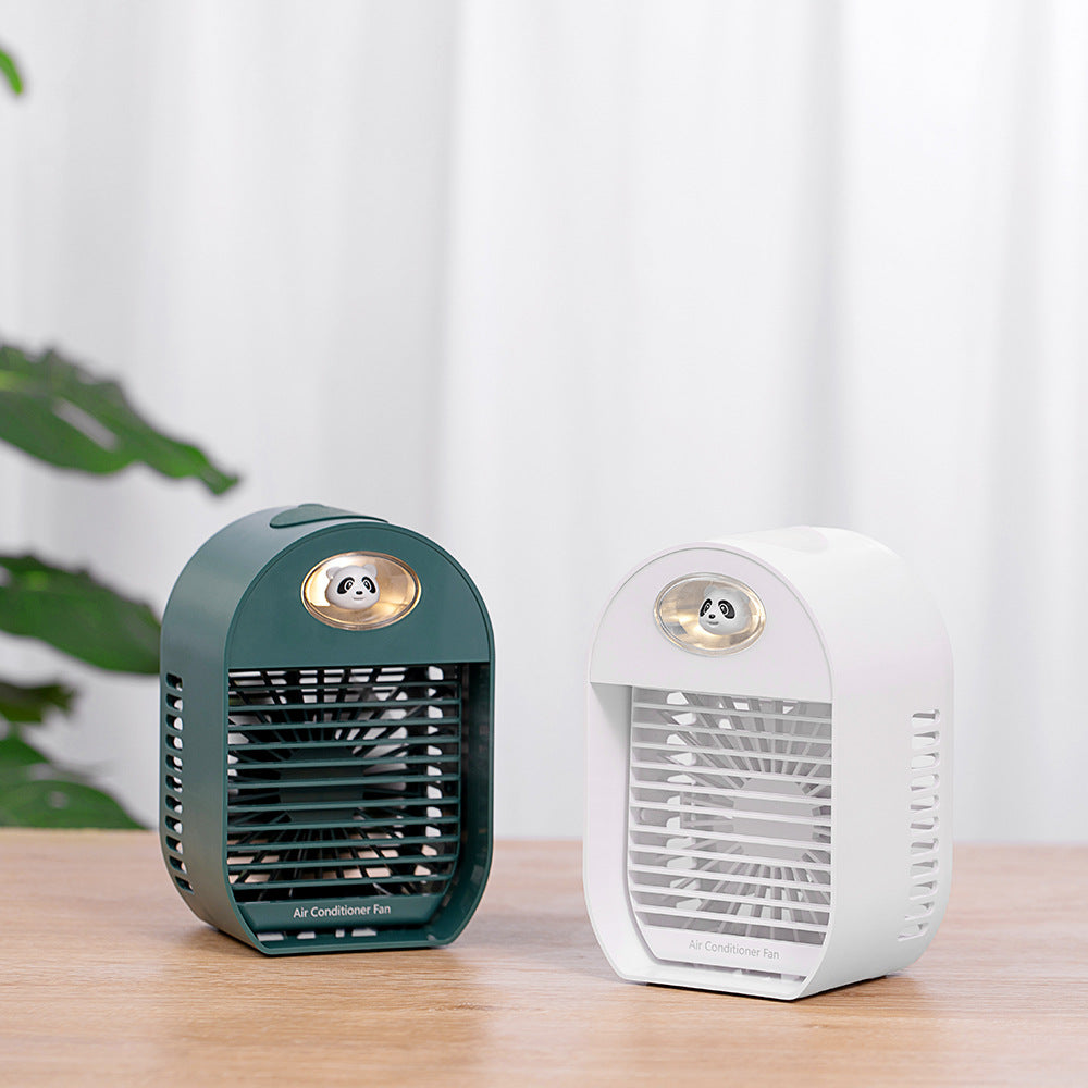 Cooling USB Desk Fan with Panda Night Light for Office