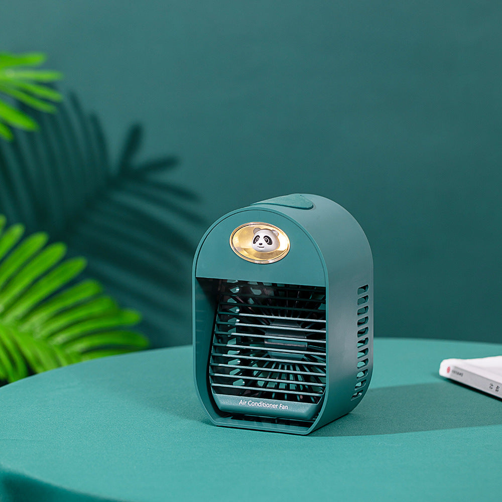 Cooling USB Desk Fan with Panda Night Light for Office