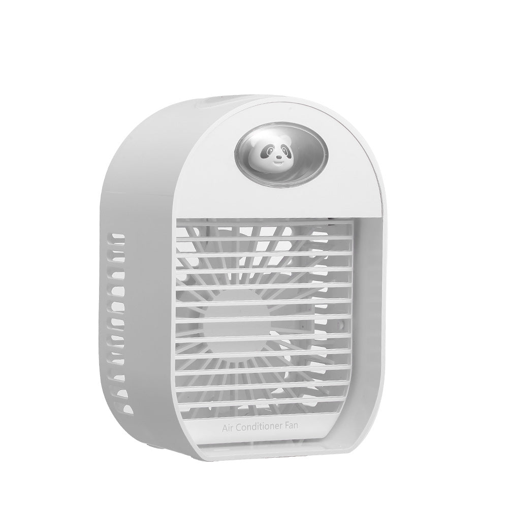 Cooling USB Desk Fan with Panda Night Light for Office