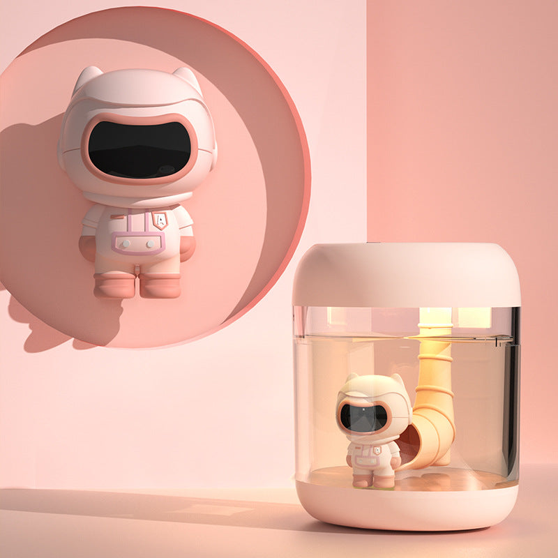 Cute Mini USB Desk Humidifier with Figurine LED Glow