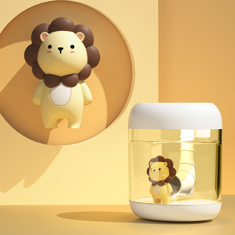Cute Mini USB Desk Humidifier with Figurine LED Glow