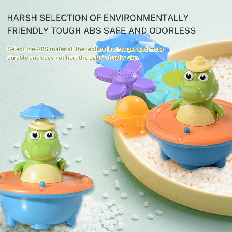 Light-Up Crocodile Bath Toy with Rotating Water Jets