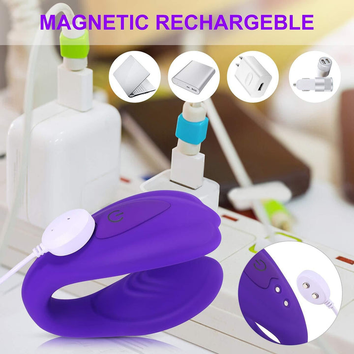 Wearable Vibrator for Hands-Free Couples Play, Purple