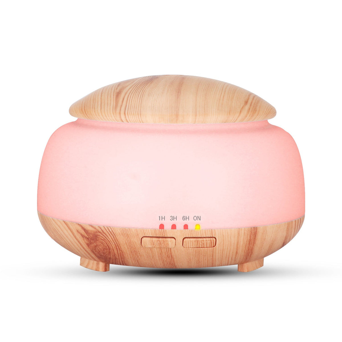 Wood Grain Aroma Diffuser Night Light Humidifier 300ml